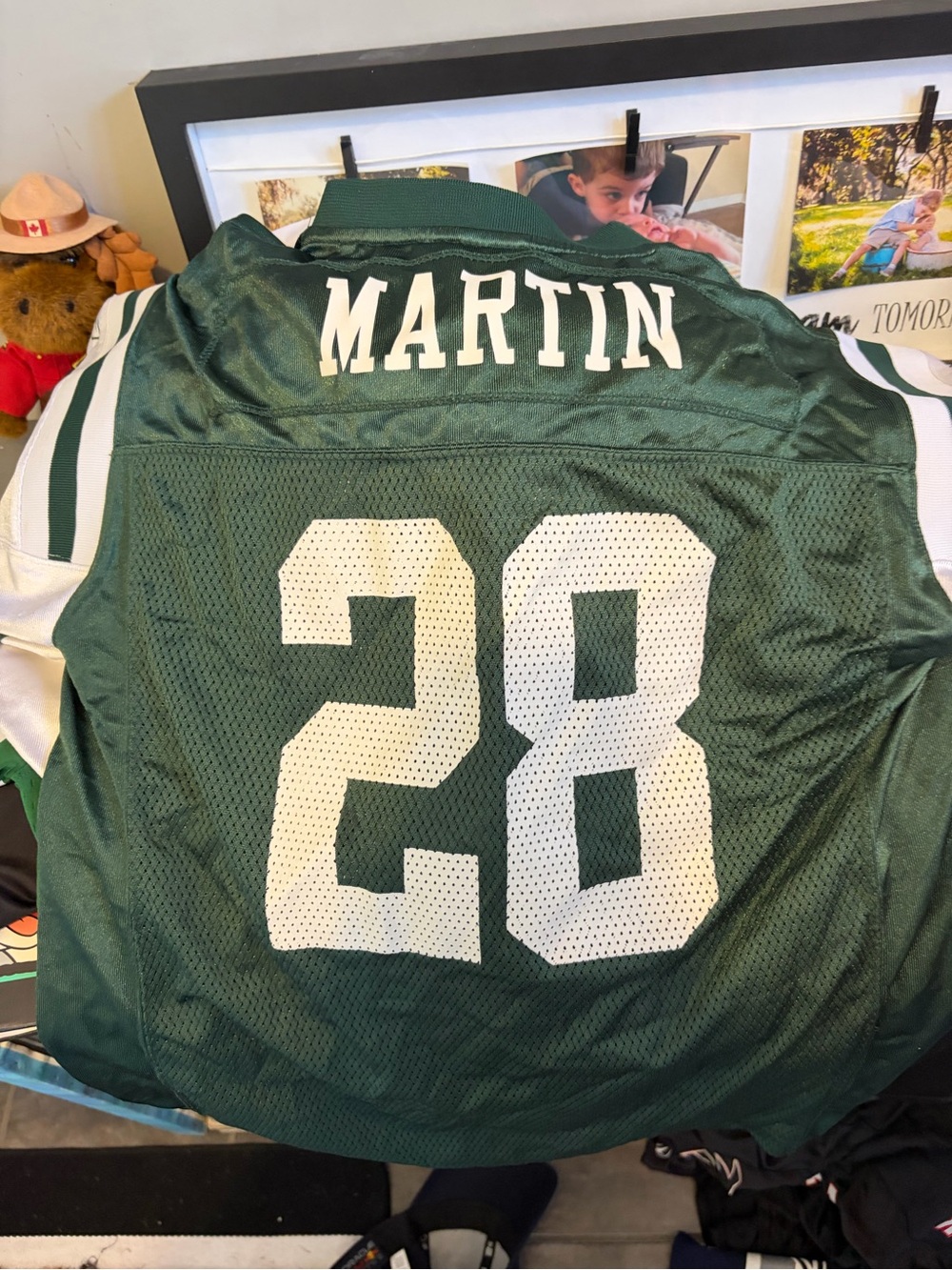 NFL Green and White Martin #28 Women's Football Jersey